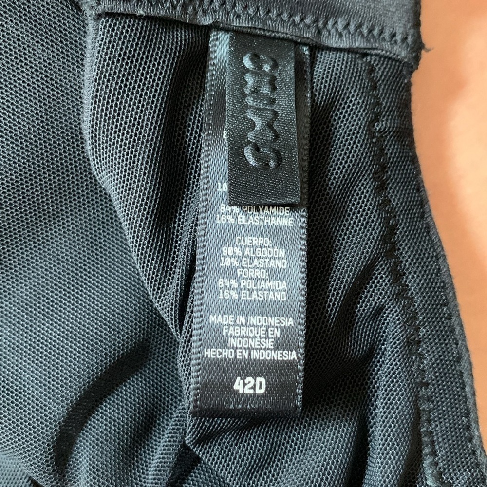 SKIMS Cotton Jersey T-Shirt Bra Soot Black 44D/42D NWT/NWOT - Picture 5 of 5